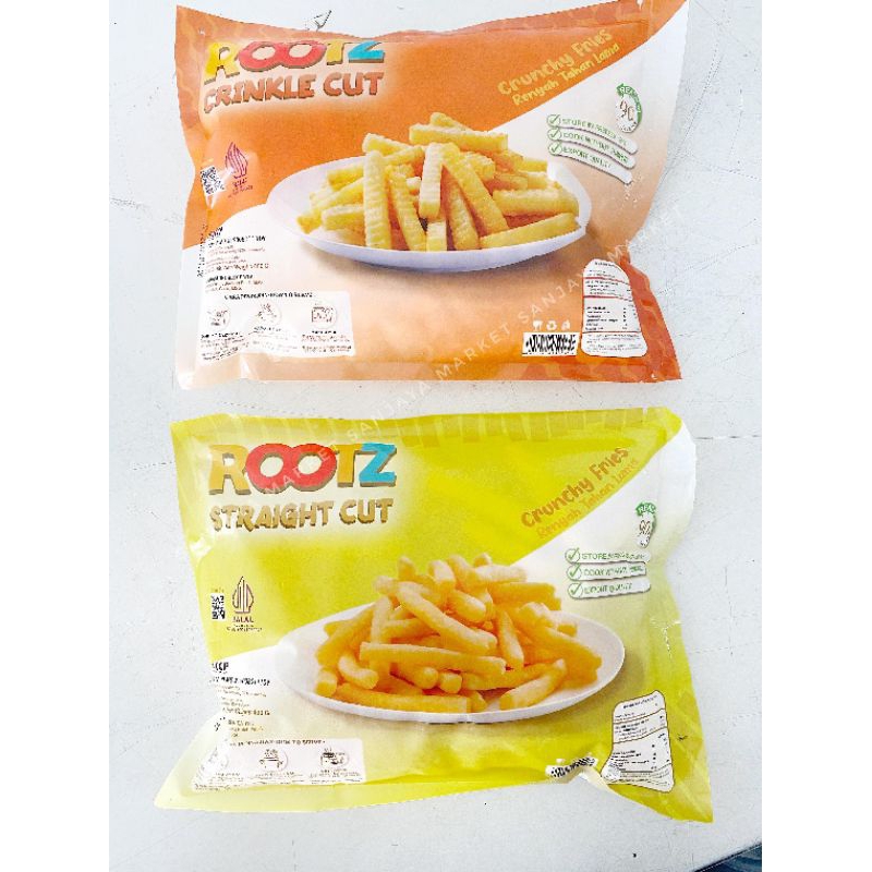 

ROOTZ CRUNCHY FRIES SINGKONG CRINKLE STRAIGHT CUT 400gr
