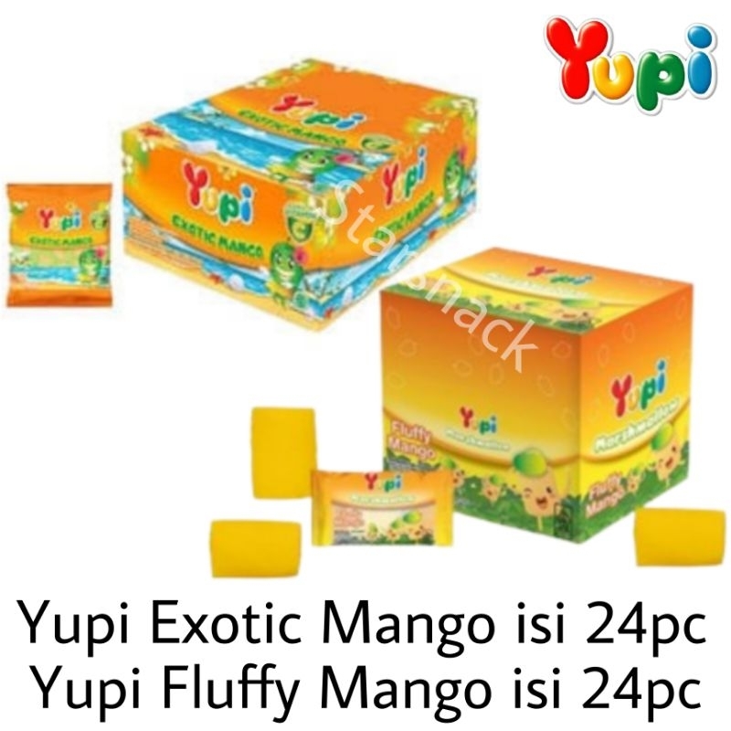 

Yupi Exotic Fluffy marshmallow Mango isi 24bj