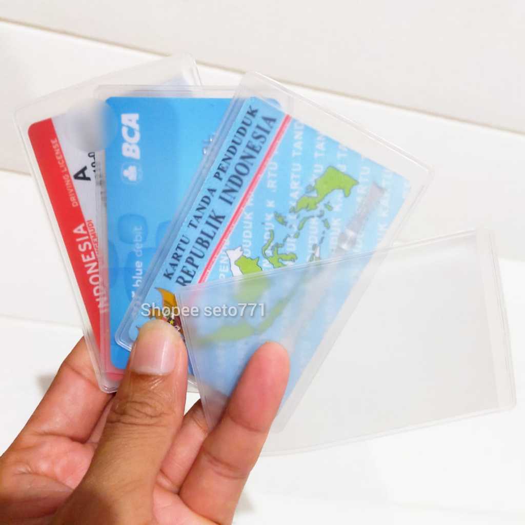 

Plastik Pelindung KTP ATM SIM dan Kartu Lain Buram Tidak lengket / Bukan Laminasi Etoll