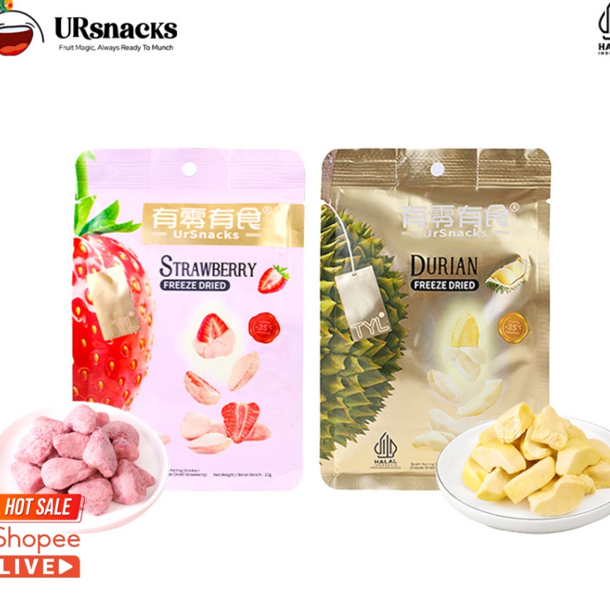 

Limit URSNACKS Bundle Of 2 Freeze Dried Keripik Strawberry Durian