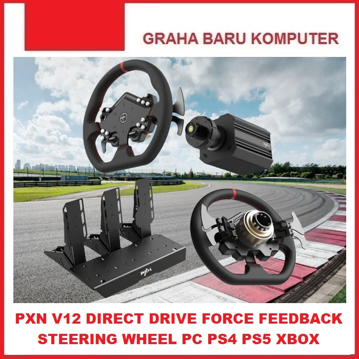 PXN V12 Lite Real Servo Direct Drive Force Feedback Steering Wheel PC PS4 PS5 XBOX