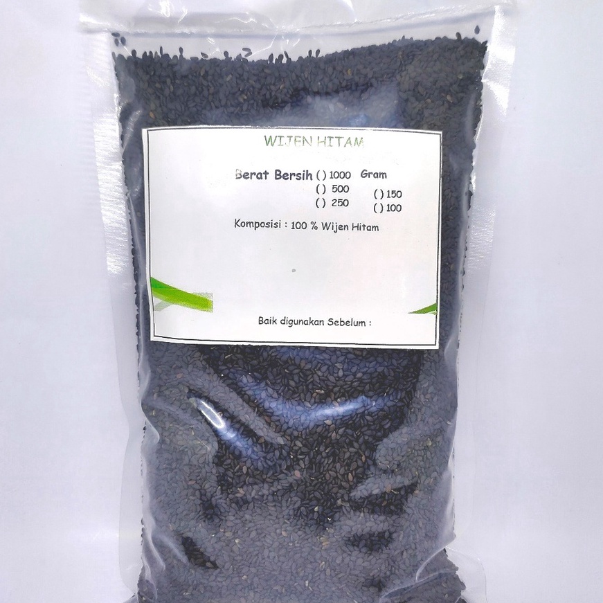 

HJ6 1gr Black Sesame Seeds Wijen Hitam Mentah