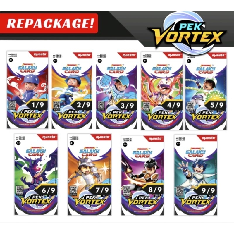 BoBoiBoy Galaxy Card: Pek Vortex REPACKAGE