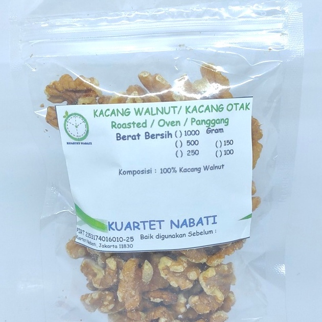 

FG2 1gr Roasted Walnut Organik Kacang Otak Premium Oven Matang Varian Rasa Original Asin Aktivasi