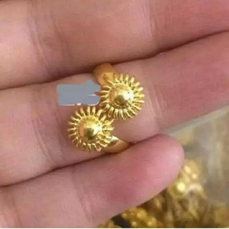 24k cincin bunga emas kadar 99.99%