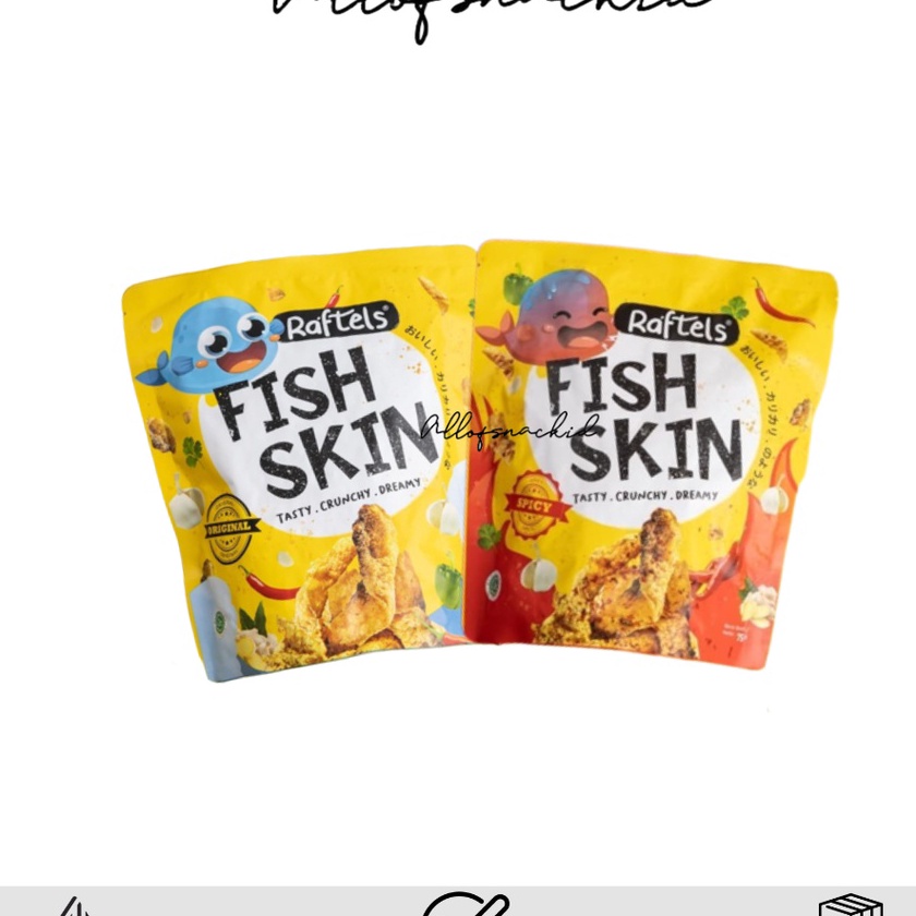 

HJ6 Raftels Fish Skin Keripik Kulit Ikan Crunchy Gurih 75gr