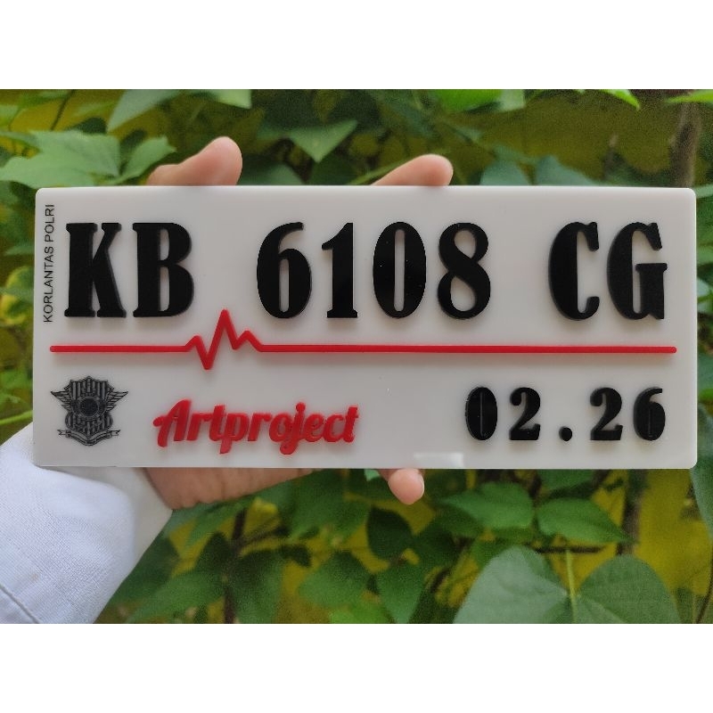 PLAT NOMOR MOTOR AKRILIK TIMBUL CUSTOM PLAT NOMOR VARIASI PLAT NOMOR MOTOR