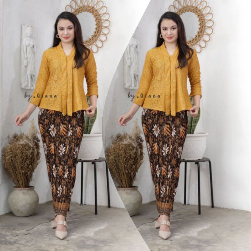 setelan kebaya floy brokat jumbo XXXL 3L kebaya jumbo LD 120 kebaya kartini modern kebaya wisuda