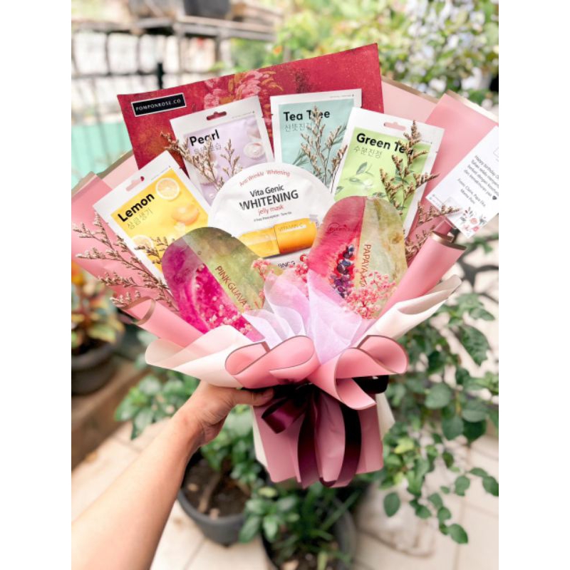 Buket Masker Wajah Skincare Lover Hadiah Ulang Tahun Face Sheet Mask