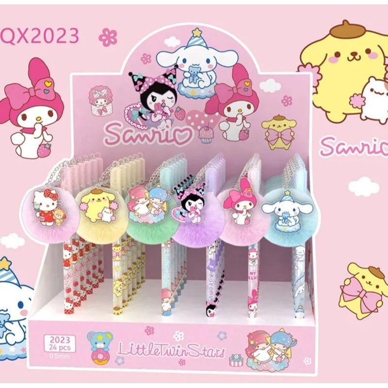 

Lovely- Pulpen cinnamoroll kuromi sanrio pompom fluffy