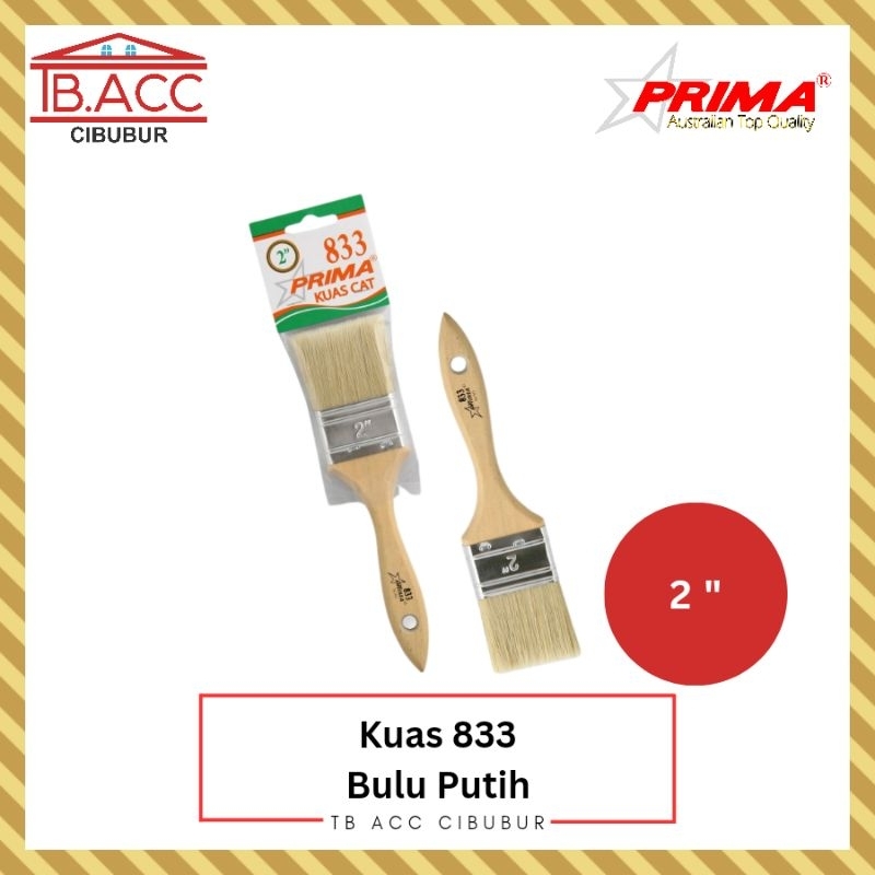 

Kuas Bulu Putih Prima 833 ukuran 2