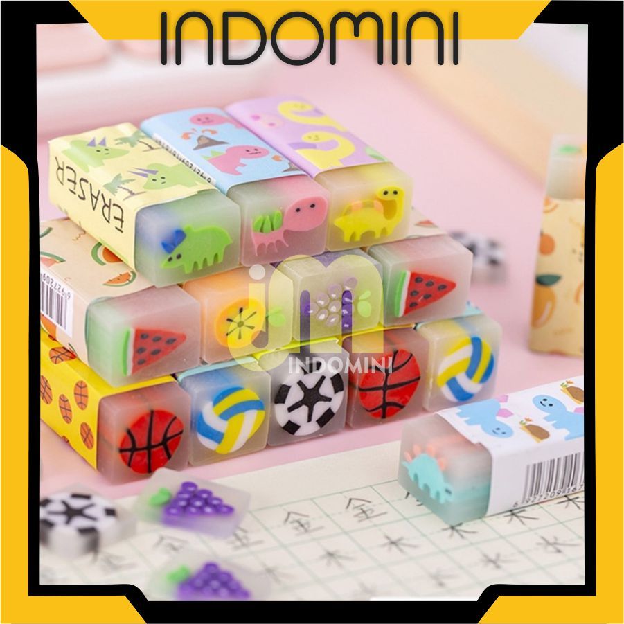 

INDOMINI Penghapus Pensil Motif Buah Fruits Eraser Penghapus Karakter Dinosaurus Sweet Eraser Anak Sekolah Karakter Dino Hapusan Sekolah Korean Style S068