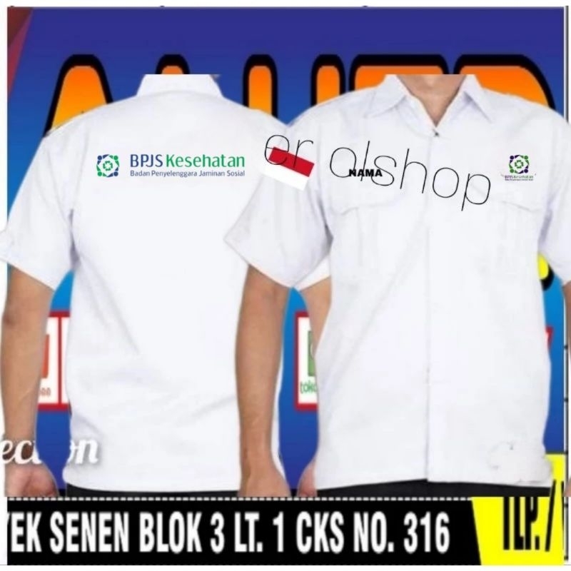 lengan pendek terbaru termurah kemeja BPJS baju BPJS seragam BPJS Pdh BPJS kemeja kerja BPJS baju ke