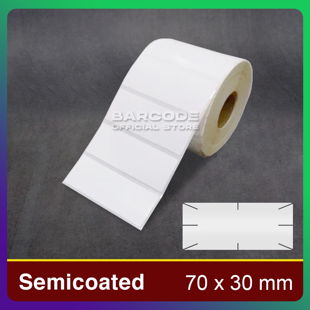 

Label Cacah Semicoated 70x30mm 70x30 Stiker Barcode 70 x 30 mm isi 1000 Pcs