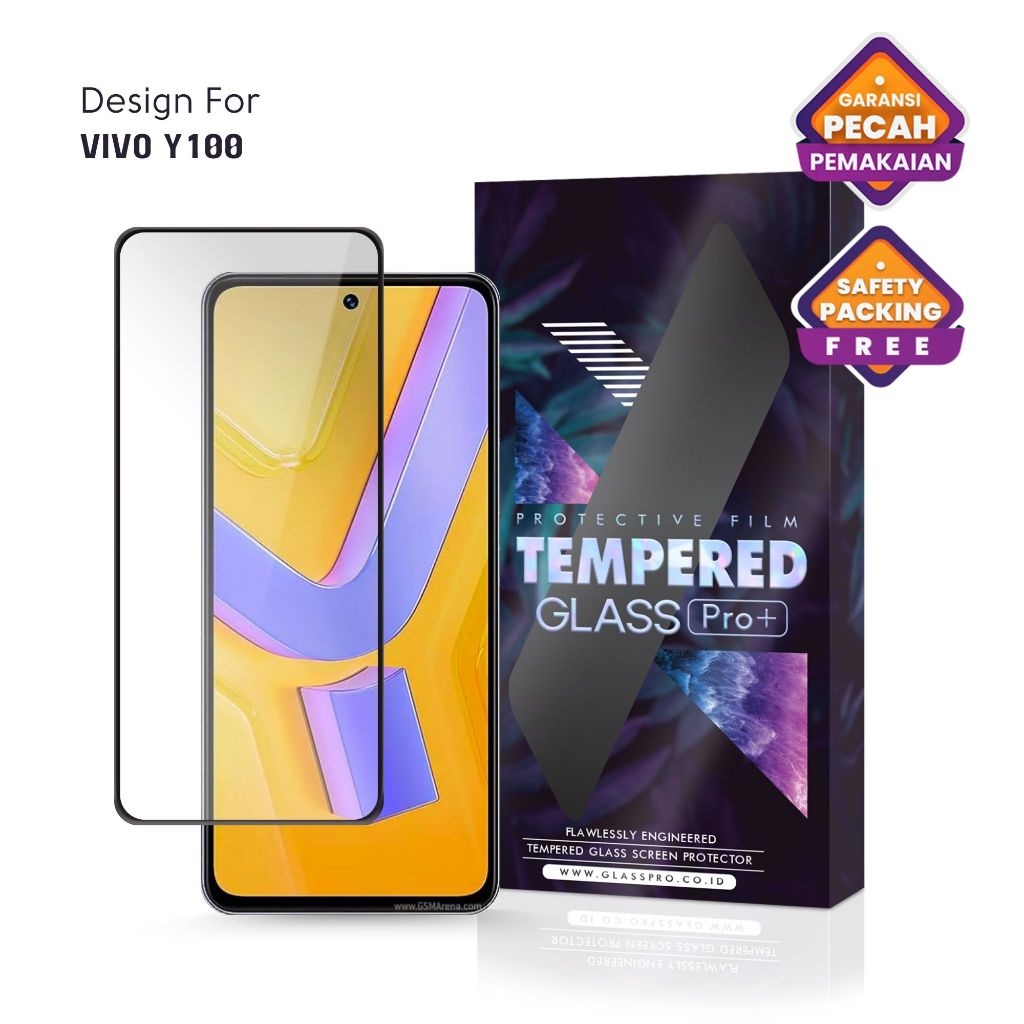 Tempered Glass Vivo Y100 Full Cover - Premium Glass Pro