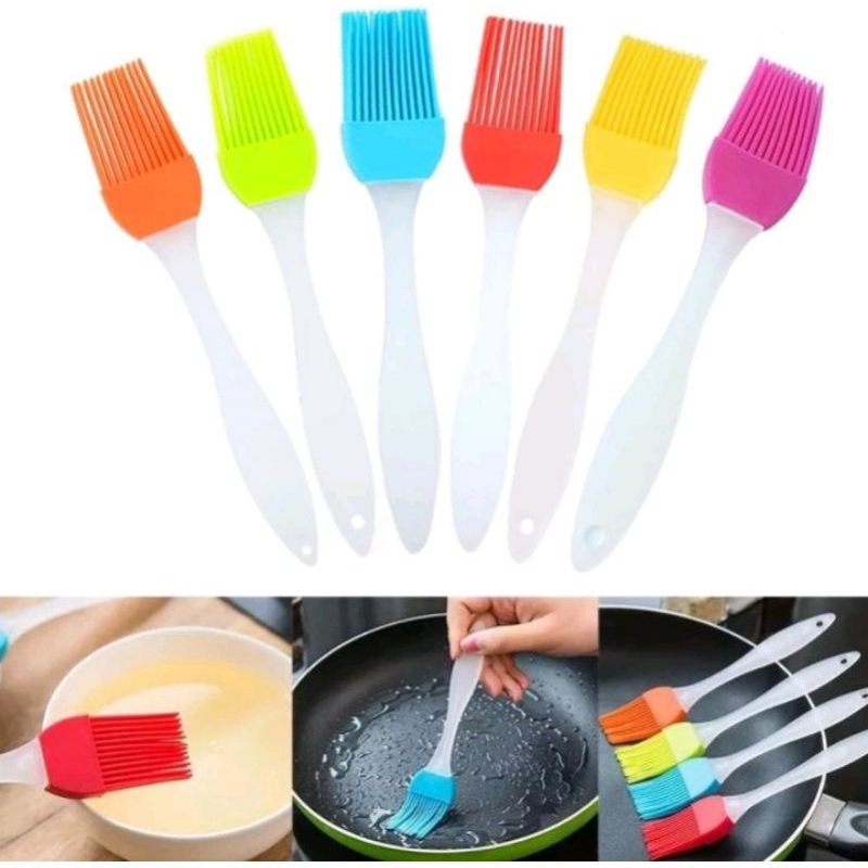 Kuas Silikon Kue Tahan Panas Kuas Oleh Mentega Silikon Food Brush Dapur