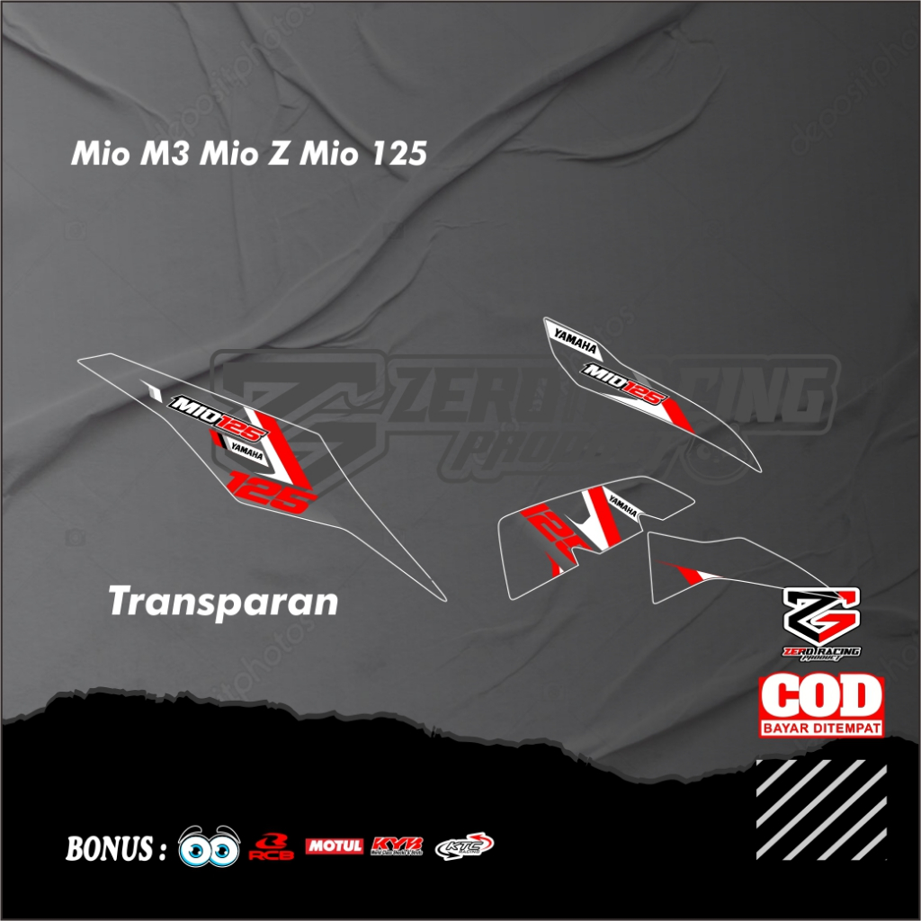Sticker Striping Mio M3 Mio Z Mio 125 Keren Terbaru - Decal Stiker Setriping Variasi List Motor FREE