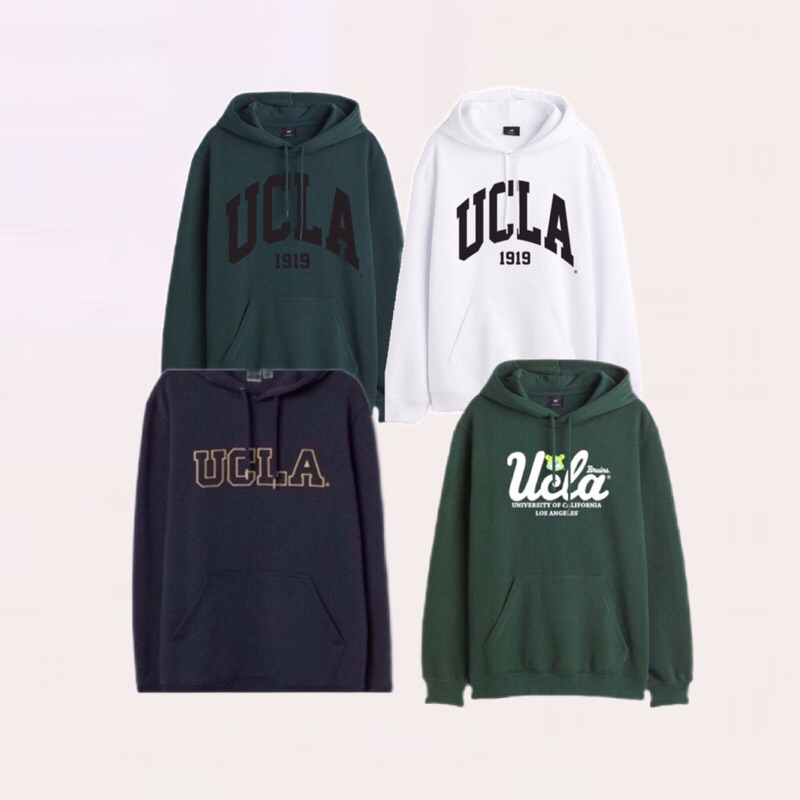 HM FULL TAG NEW UCLA HOODIE GREEN NAVY WHITE CREAM SWEATER JACKET HNM SALE