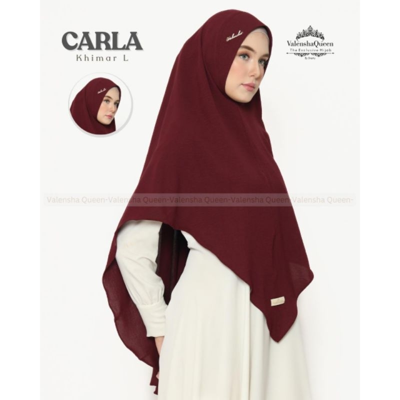 KHIMAR SYARI CARLA CRINKLE ORI VALENSHAQUEEN HIJAB BAHAN CRINKLE AIRFLOW JILBAB TERBARU IKKA MEMEI