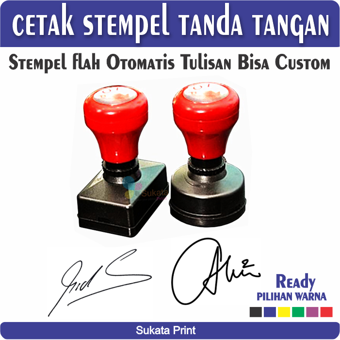 

Cetak Stempel Custom Tanda Tangan / Paraf / Cap TTD Tinta Otomatis Stempel Tanda Tangan