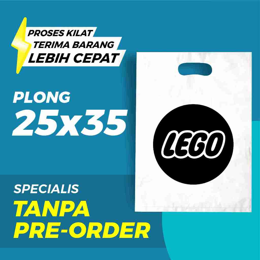 

Plastik Sablon Custom Tanpa Pre Order 25x35 Free Design Bisa COD