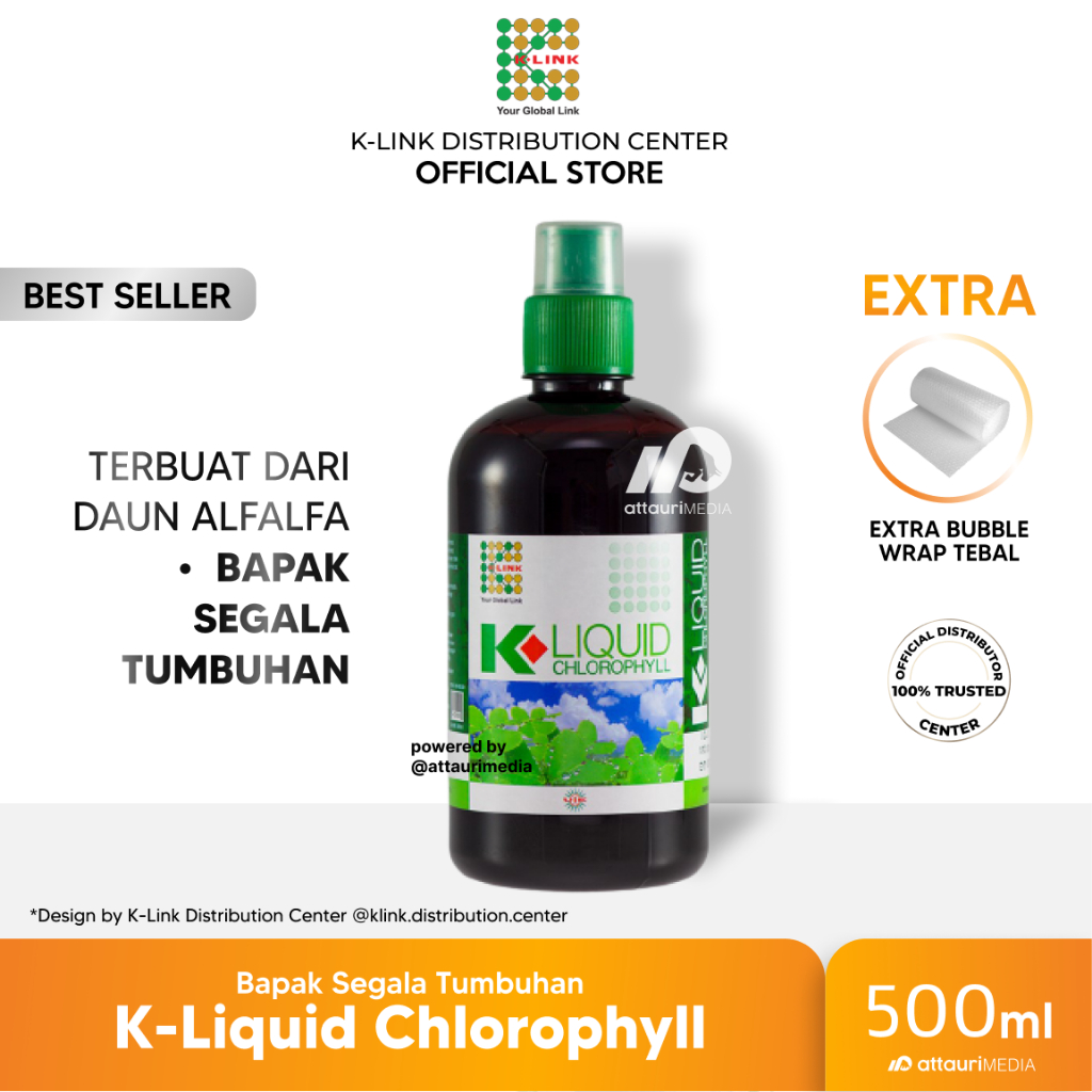 K-LIQUID CHLOROPHYLL 500 ml KLOROFIL K-LINK ORIGINAL Clorofil Klink Klorofil Original BPOM 500 ml K 