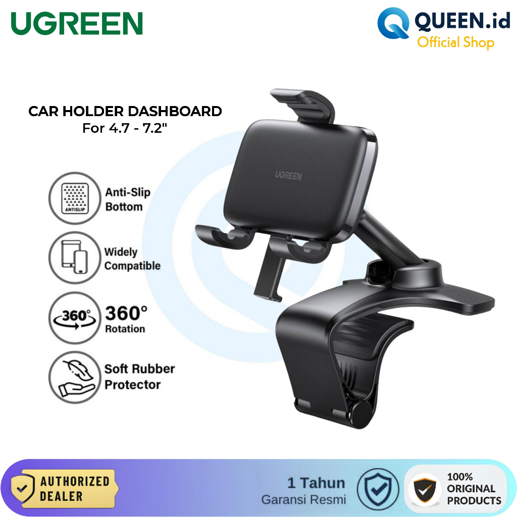 UGREEN 80902 Car Mount Holder Phone Stand Holder Mobil Jepit Dashboard - UGREEN-80902 Car Phone Stan