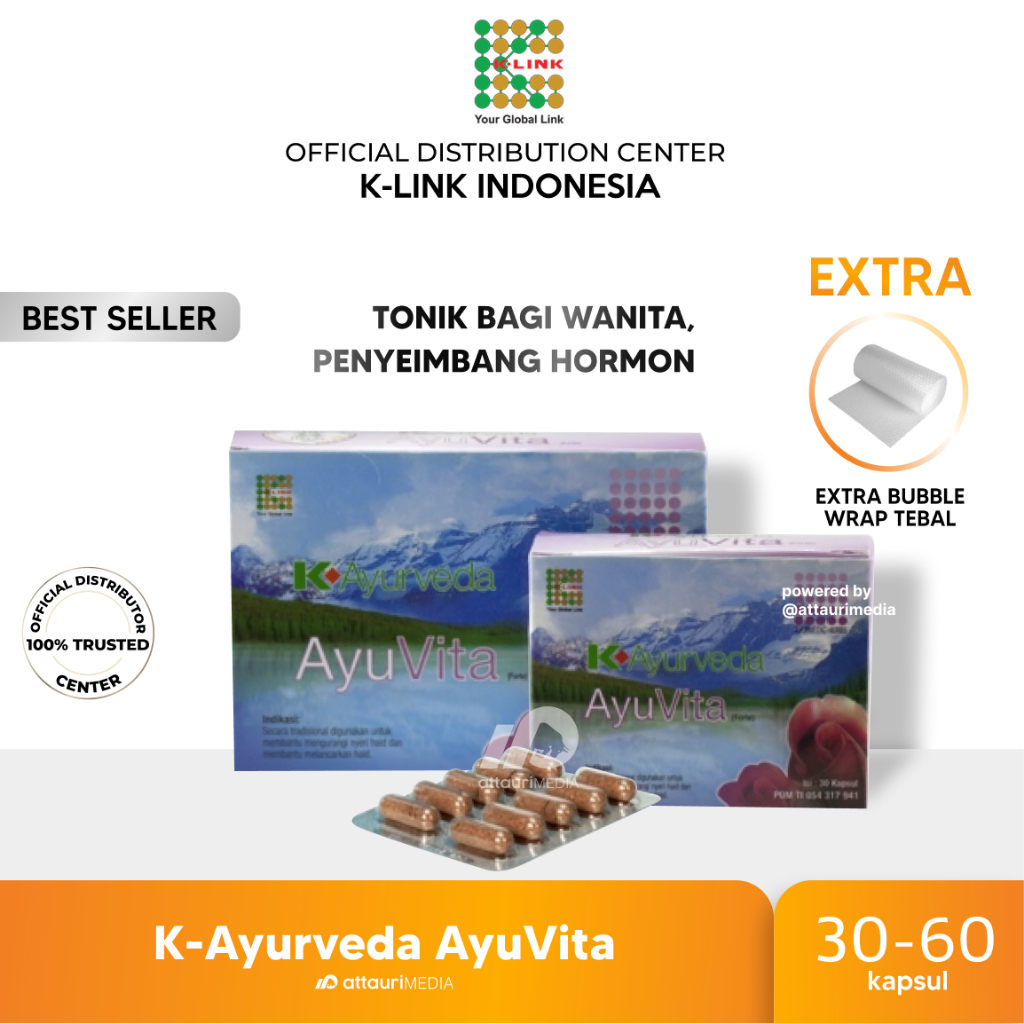 K-Ayurveda AyuVita Original (Kesuburan Wanita) - FREE 1 Sachet K-Coffee 4 in 1 - Original by Distrib