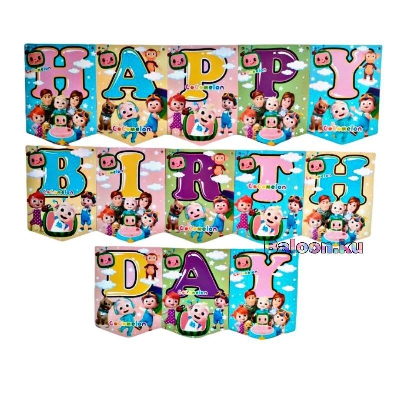 BANNER HAPPY BIRTHDAY COCOMELON