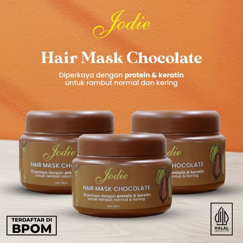 Jodie Hair Mask Chocolate Keratin masker rambut coklat 500ml