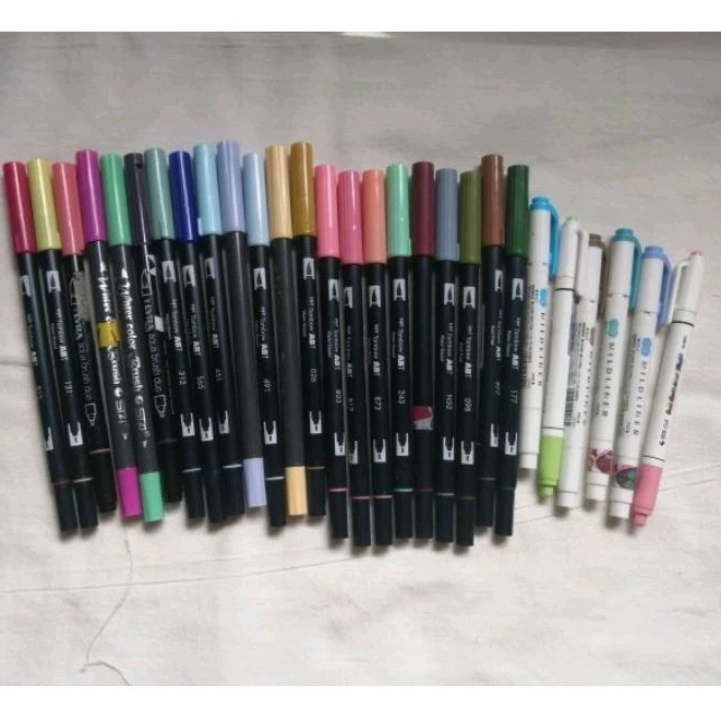 preloved bundle tombow brush mildliner sta