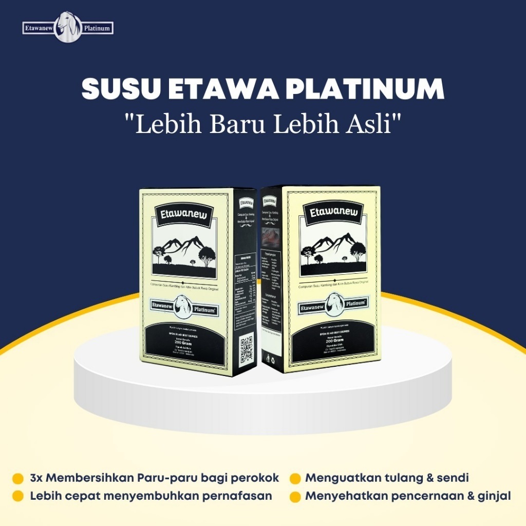 

Etawanew Platinum - Susu Kambing Etawa Kualitas Terbaik Mengatasi Permasalahan Tulang Dan Sendi Original100%
