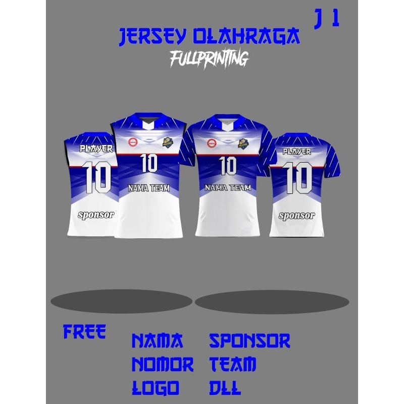 Jersy Olahraga Volly full printing