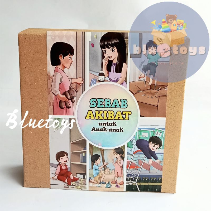 [BLUETOYS] Kartu Sebab Akibat Anak IQ Development/Alat Terapi Wicara/Kartu Bahasa Bicara Perilaku Au