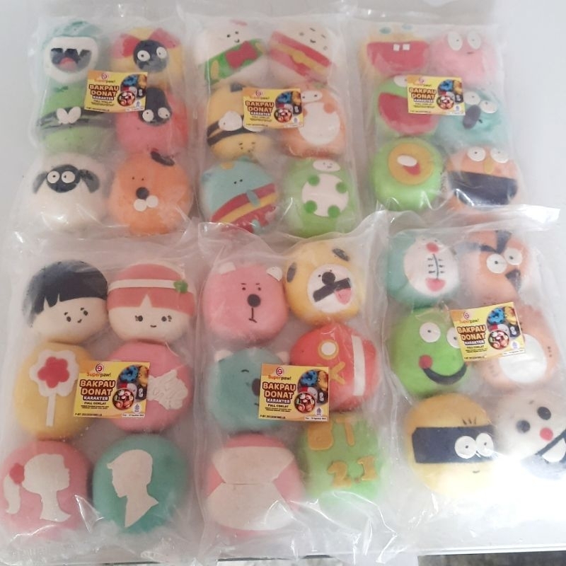 

Bakpao Karakter isi cokelat 6 pcs / pao karakter kartun buah binatang isi coklat