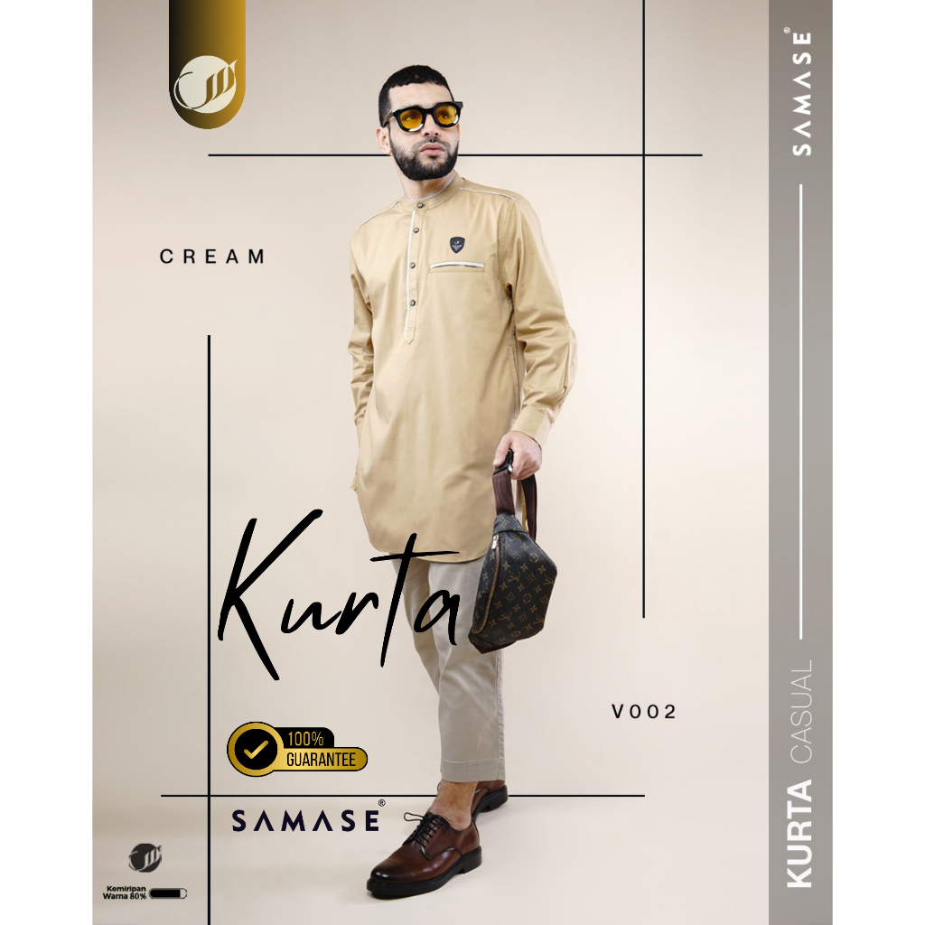 SAMASE Kurta Casual V002 Kurta Baju Muslim Pria Lengan Panjang