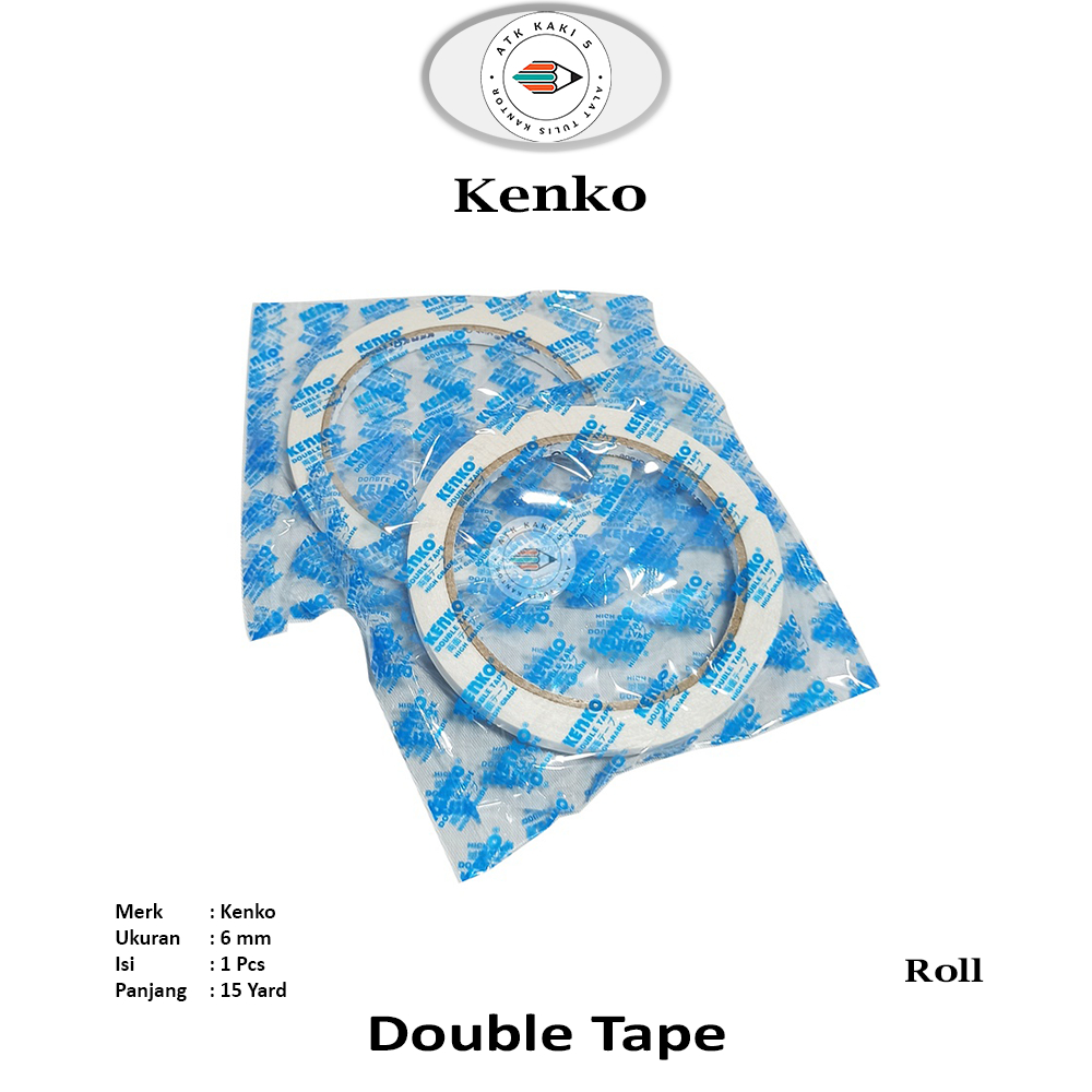 

Kenko - Lakban Double Tape 6mm Pita Perekat 2 Sisi - Roll