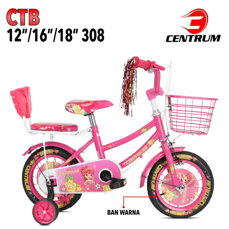 Sepeda Anak Perempuan Keranjang Centrum