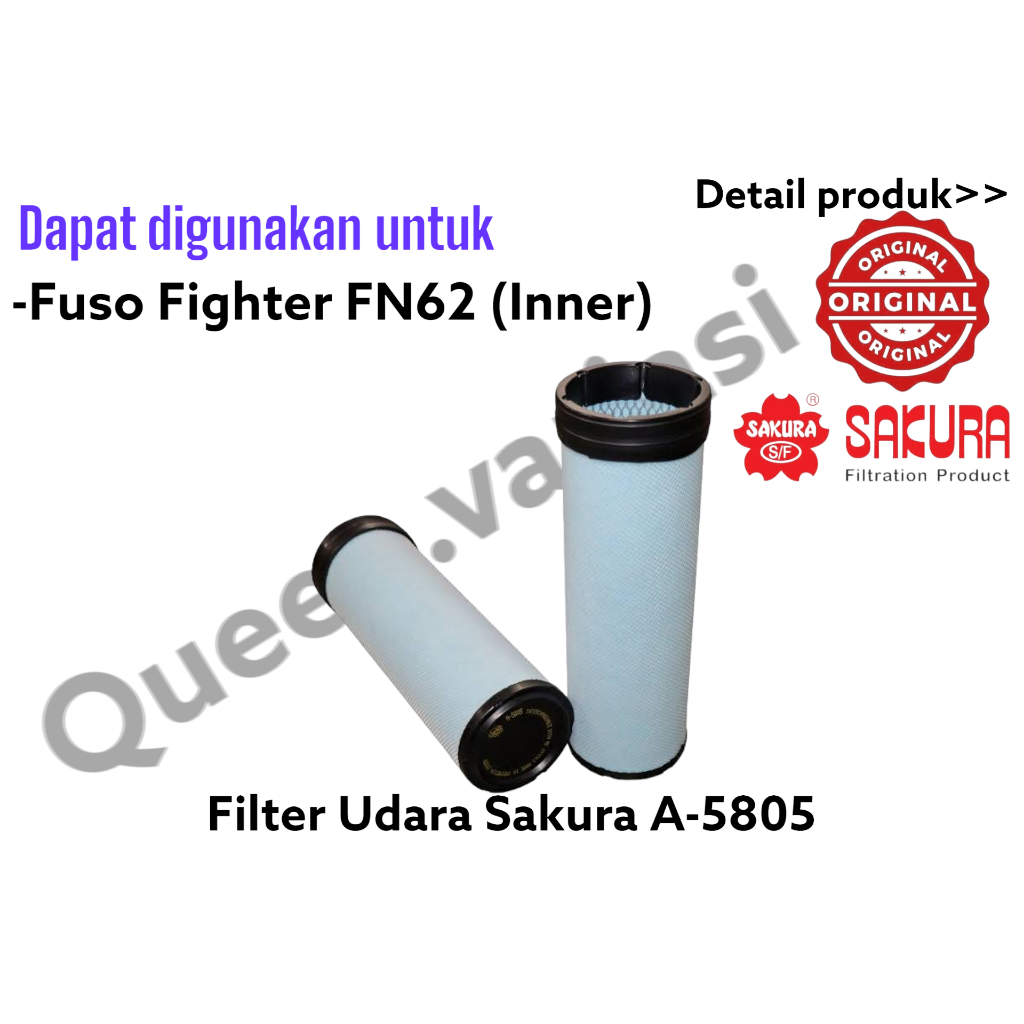 FILTER UDARA TRUCK FUSO FIGHTER FN62 (INNER) SAKURA A-5805