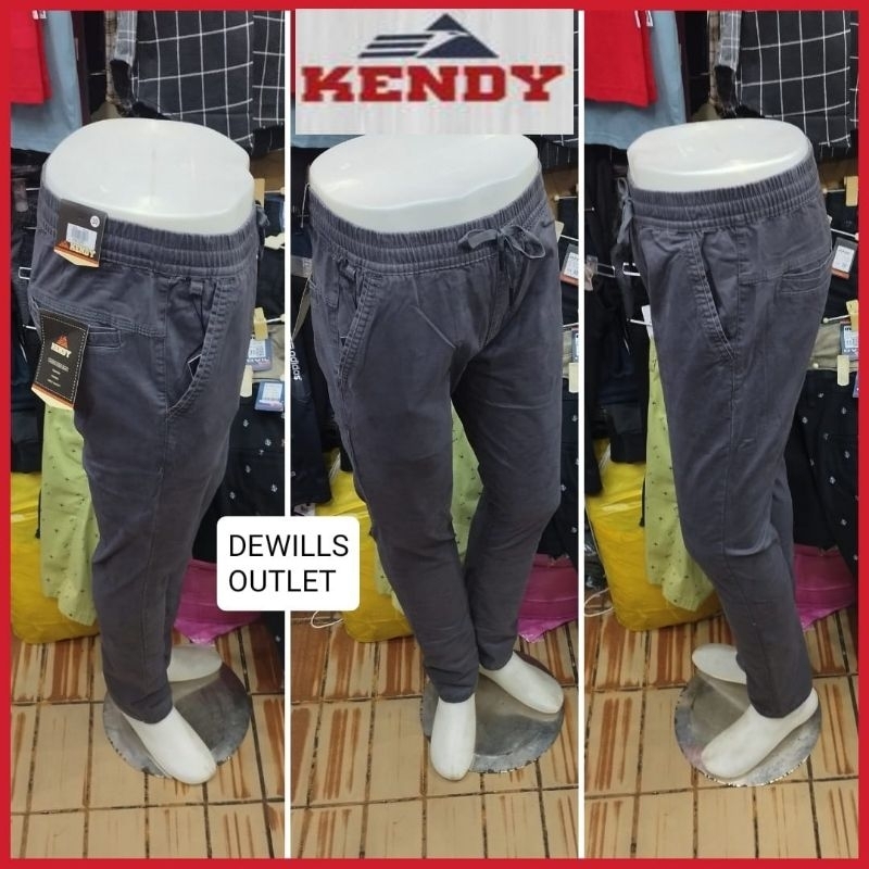 KENDY CELANA PANJANG KATUN STRETCH PRIA PINGGANG KARET