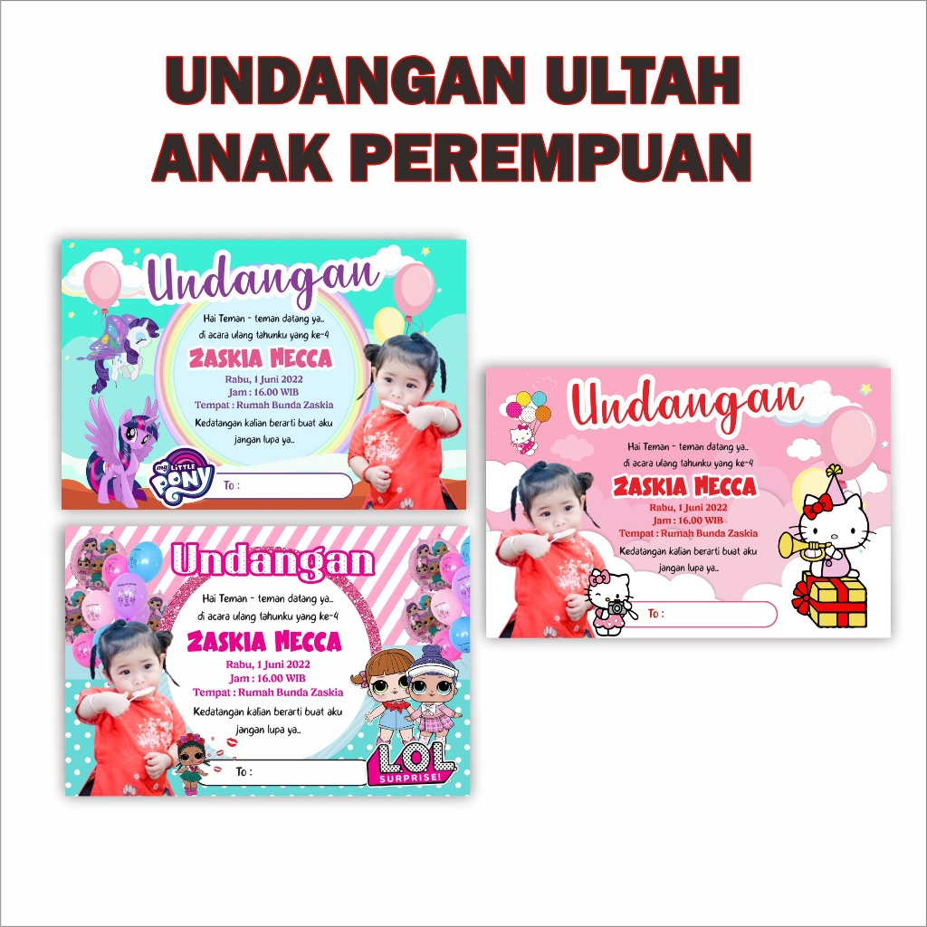 Undangan Ultah Anak Perempuan 2024