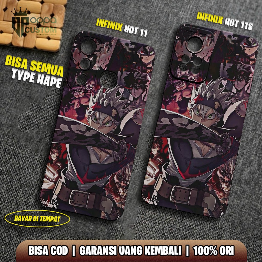 CASE INFINIX HOT 11 11S - CASING HOT 11 11S  - Motif  [ ANIME BLACK CLOVER  ] Case Hp Infinix hot 11