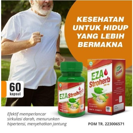Kapsul Stroherb EZA Melancarkan Sirkulasi Darah Jantung dan Stroke
