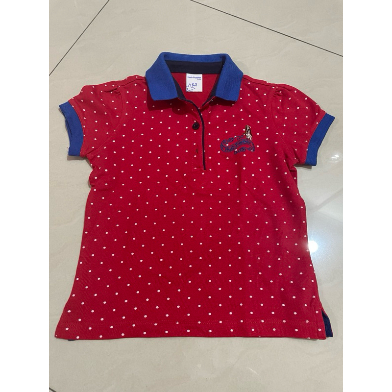 Top Atasan Baju Anak Perempuan HUSH PUPPIES Usia 3-4 Tahun Preloved