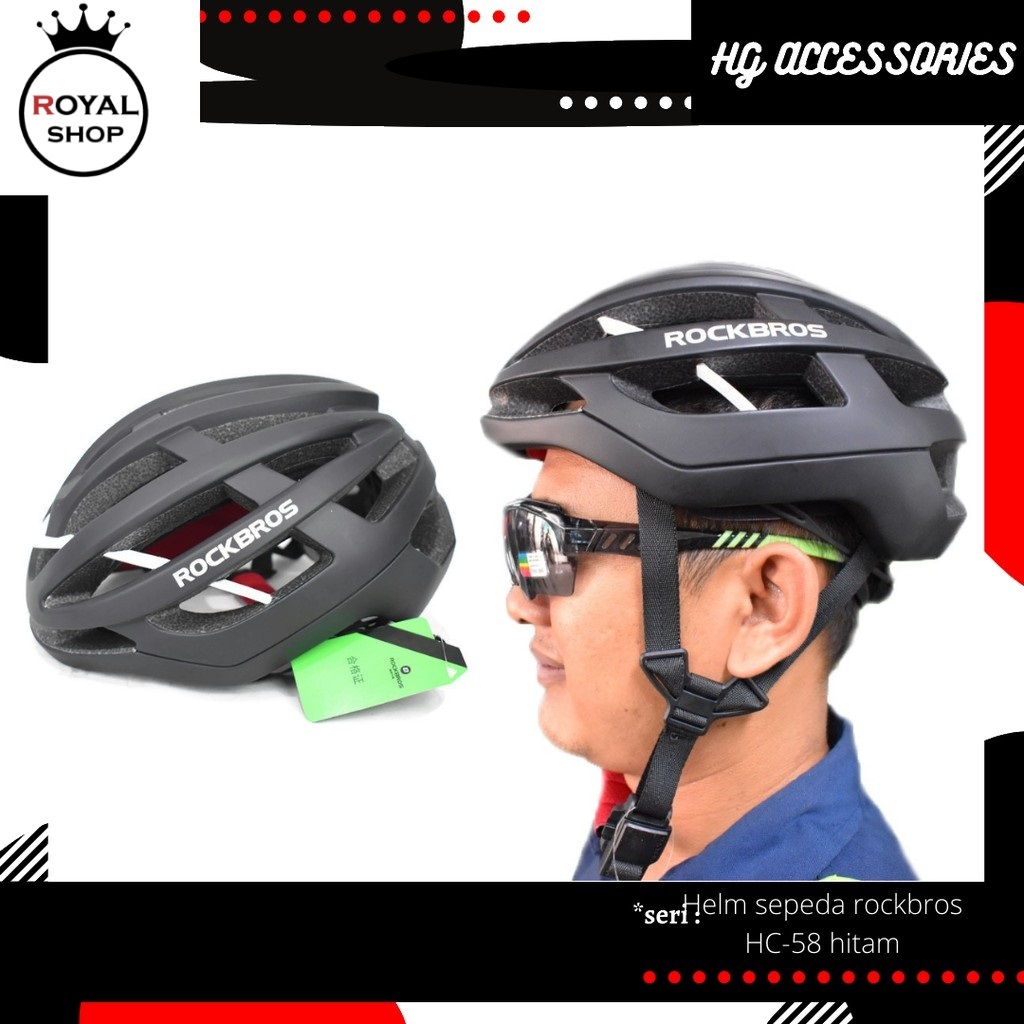 Helm Sepeda Rockbros HC-58 HITAM Original