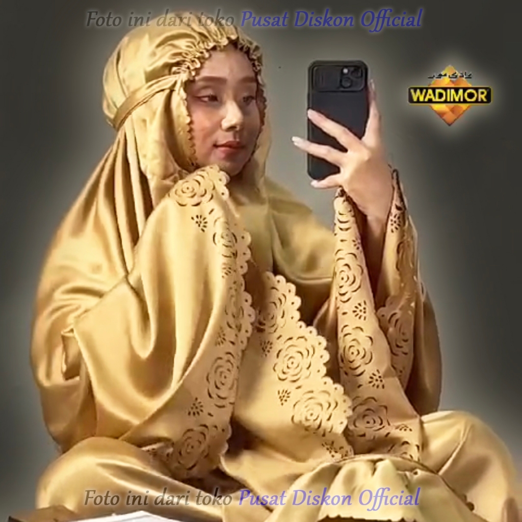 Mukena Putih Polos Wadimor Mukenah Dewasa Polos Bahan Tebal Halus