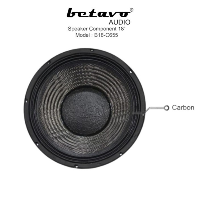 SPEAKER KOMPONEN BETAVO B18 C655 / B18C655 TRIPLE MAGNET CARBON ORIGINAL BETAVO