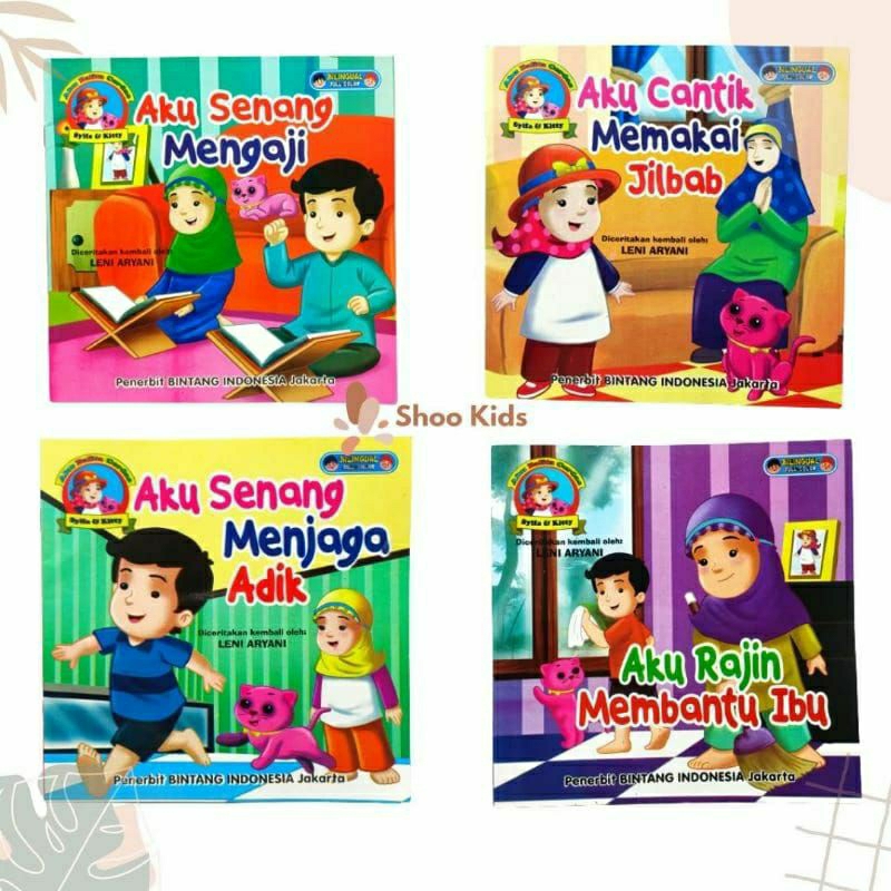SHOOKIDS - Buku Cerita Anak Seri Balita Pintar Syifa & Kitty /  Arif & Pusi Kehidupan Sehari-har Ber