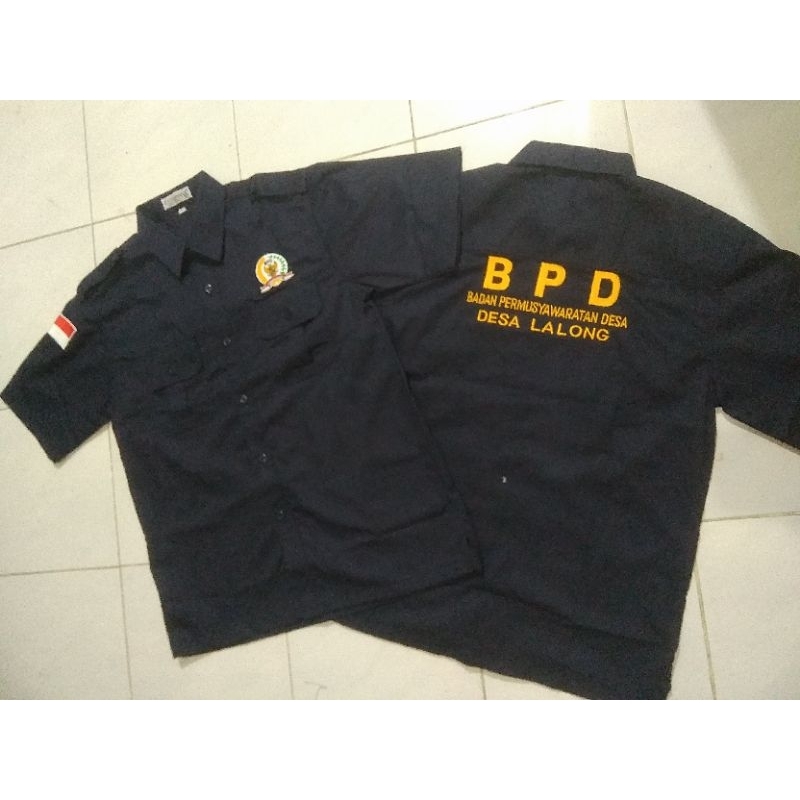 kemeja bordir logo bpd
