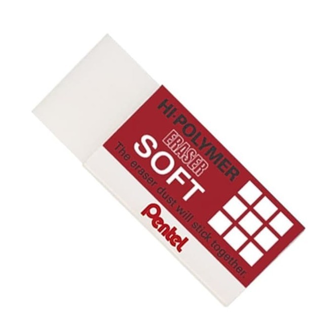 

PENTEL PENGHAPUS PENSIL Stip Eraser Kecil Putih SUPER SOFT